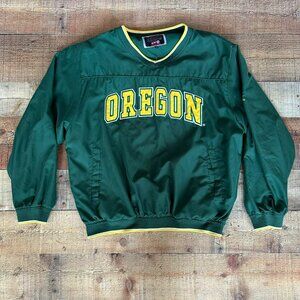 Colosseum Athletics Oregon Pullover Windbreaker Green/Yellow Size M